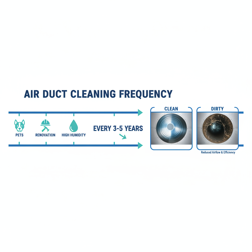 How often should you clean air ducts frequency guide
